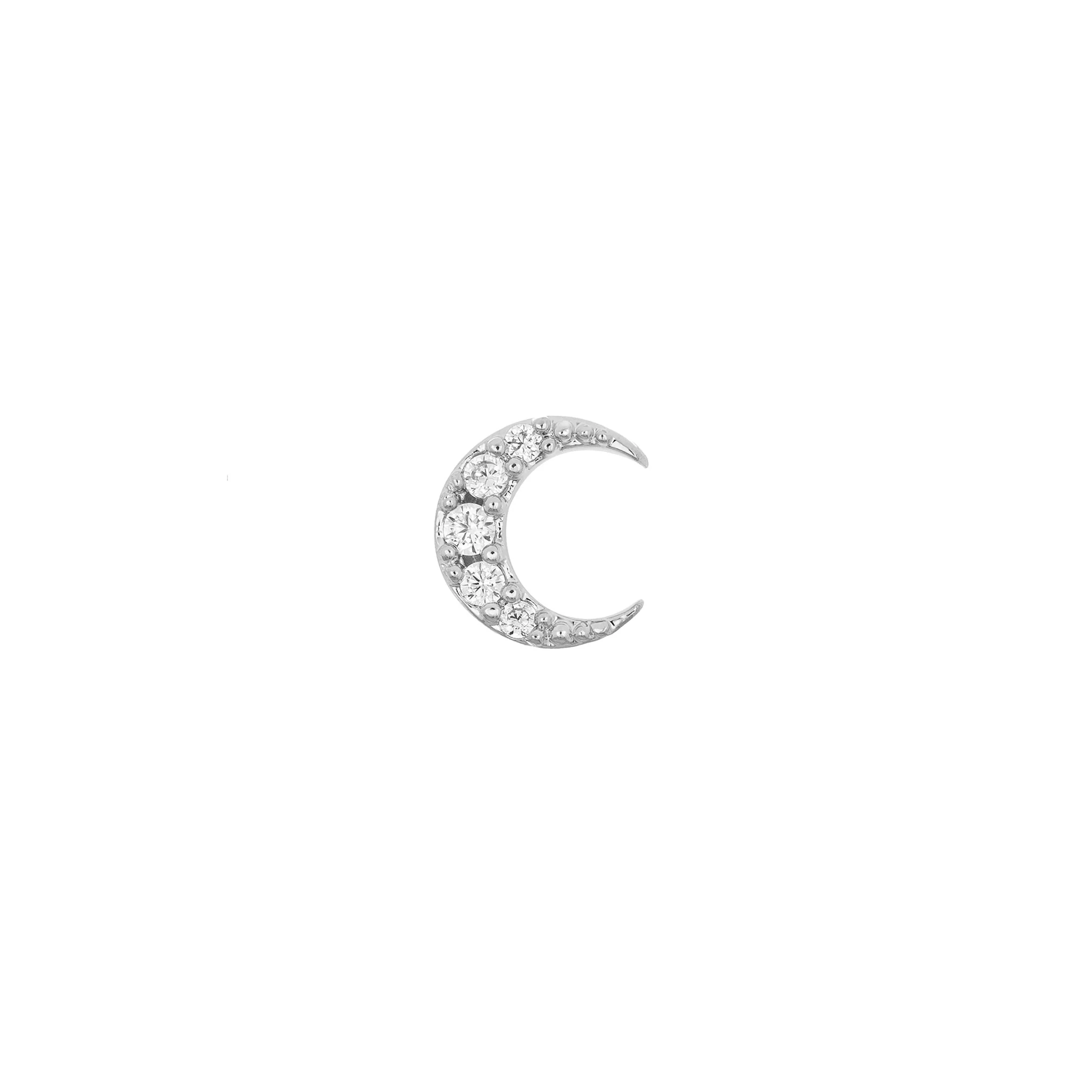 14K Moon Stud - Image 2