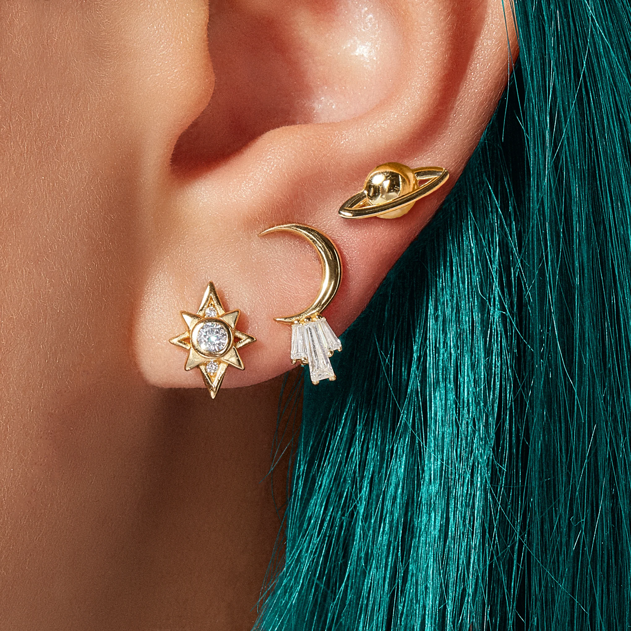 Crescent Moon Studs - Image 4