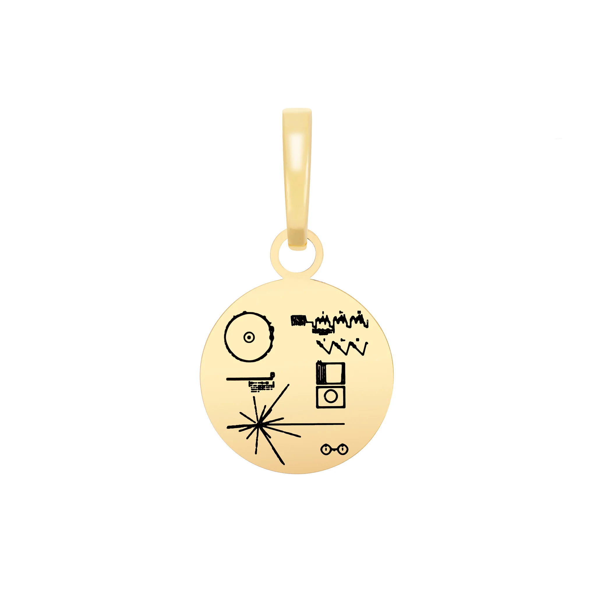 Golden Record Charm