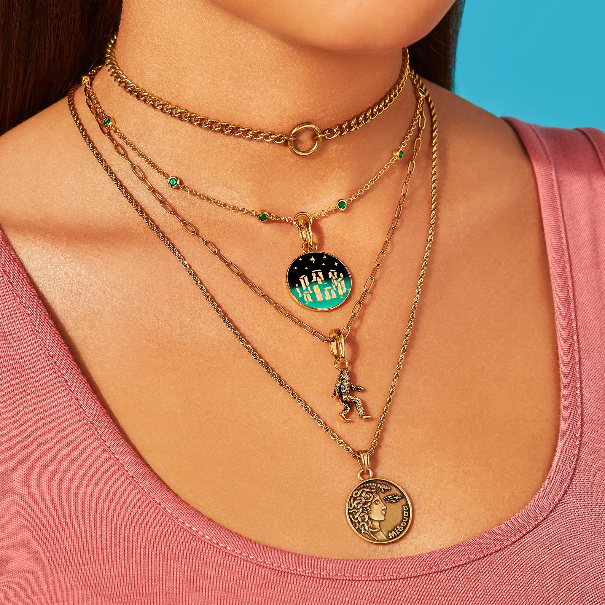 Medusa Coin Necklace - Image 5