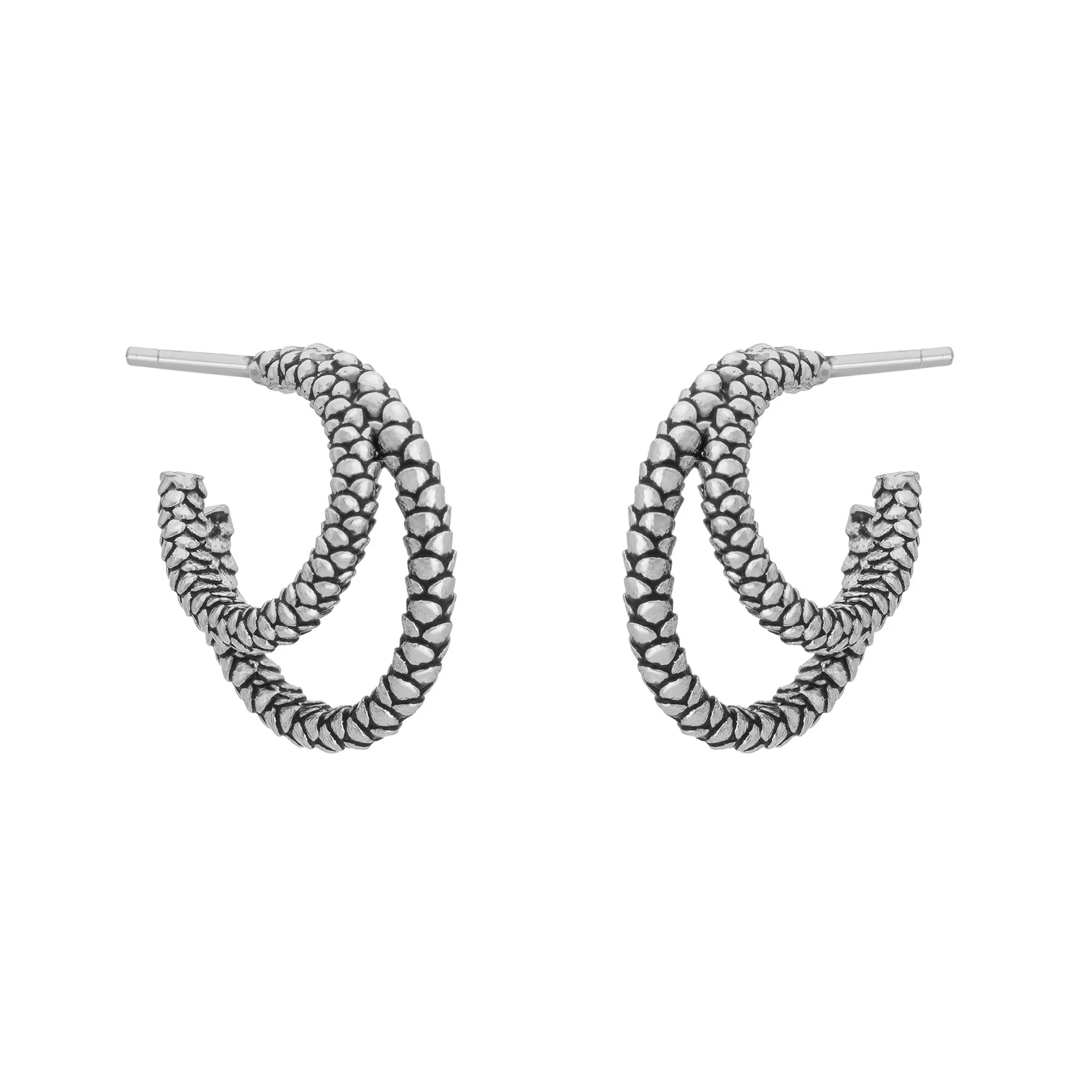 Snakeskin Double Hoops - Image 3