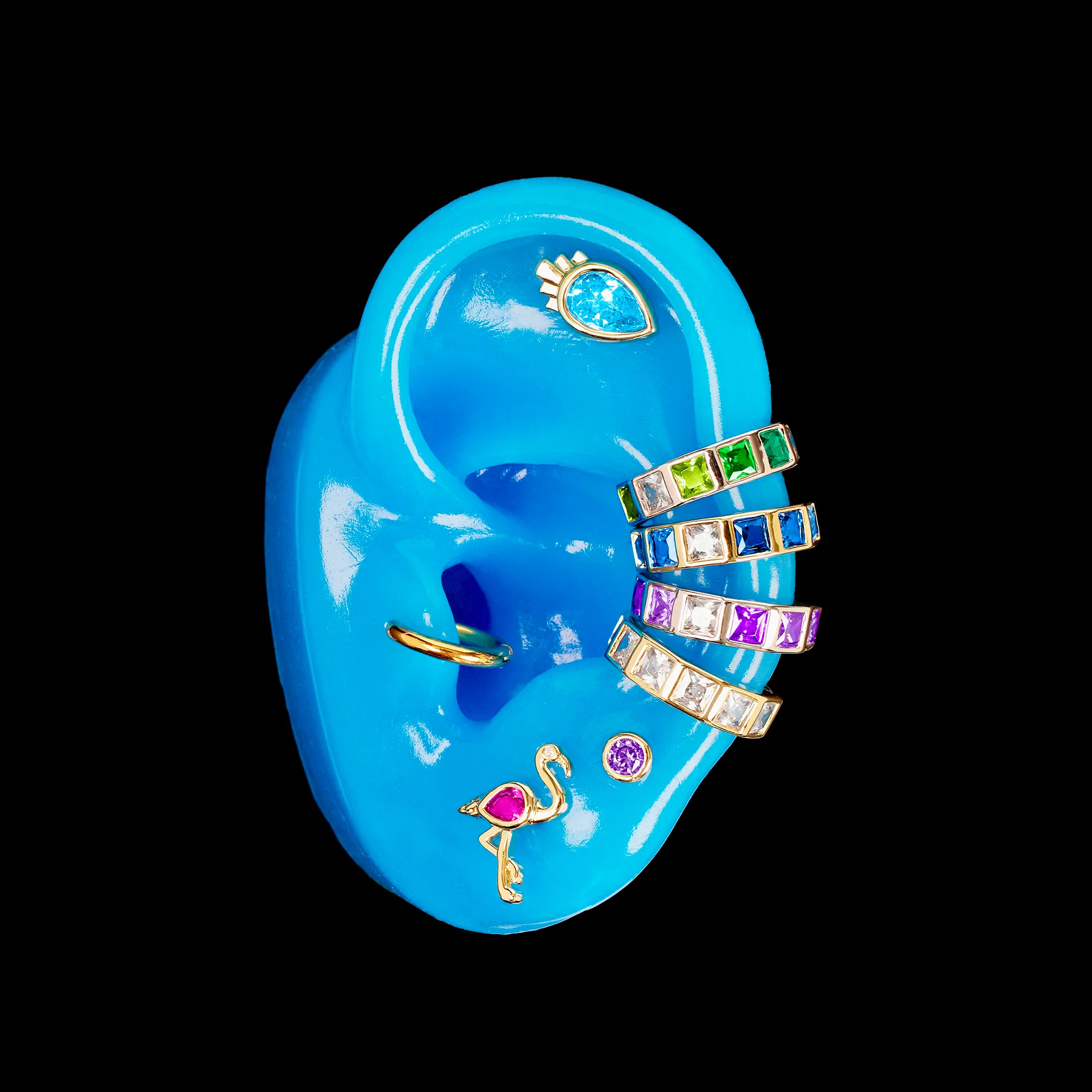 Solstice Ear Cuff - Blue - Image 3